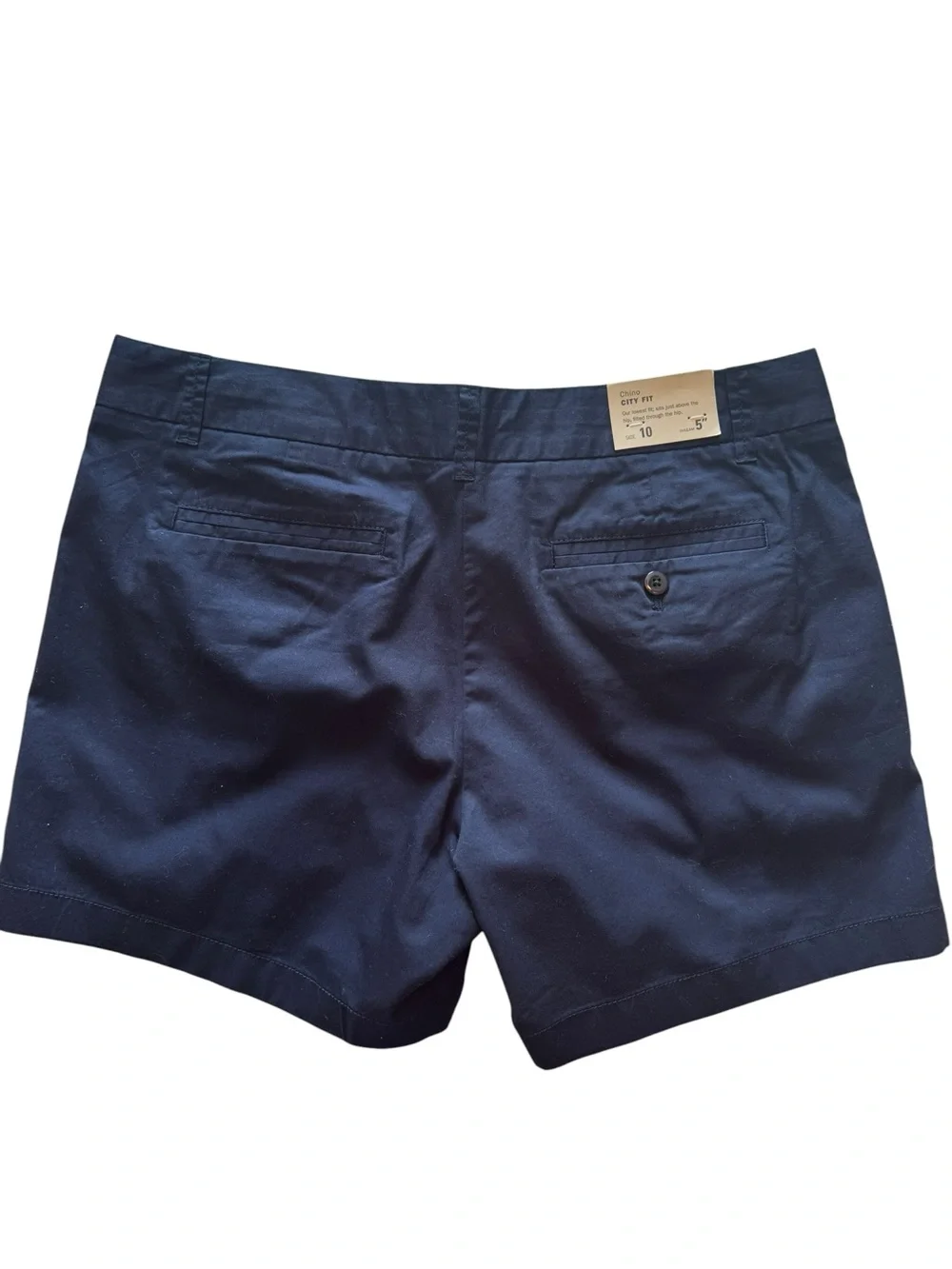 NWT J. Crew Navy Chino City Fit 5” Inseam Size 10 100% Cotton Shorts